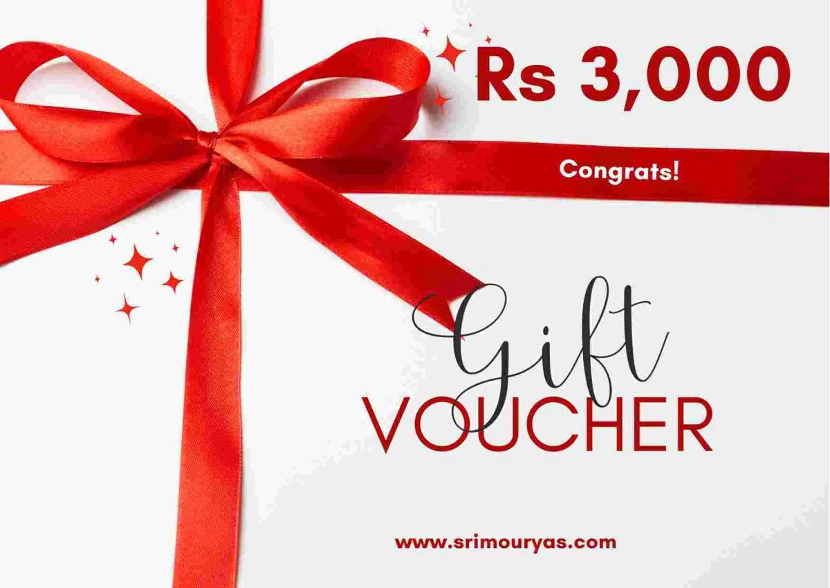 Gift Card worth Rs 3000 Sri Mourya's Foods